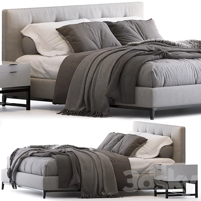 Andersen bed by Minotti 3D Model