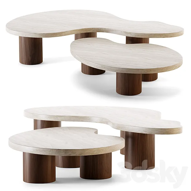 Andrea and Luca Nesting Tables 3D Model