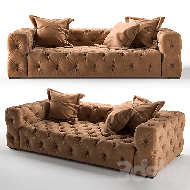 Andrea sofa and armchair 3D Model