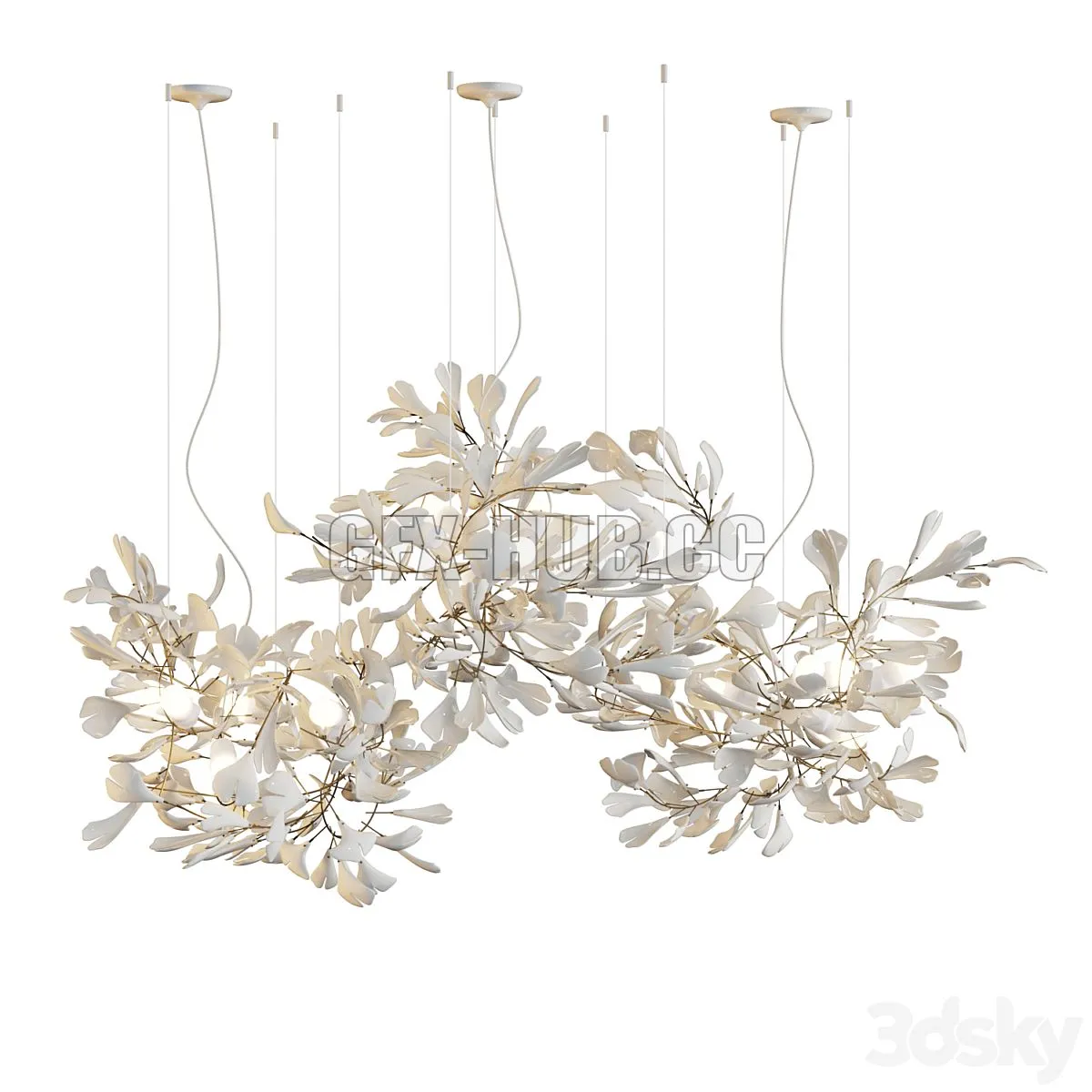 Andreea Braescu Chandelier GINKGO C 117 3D Model