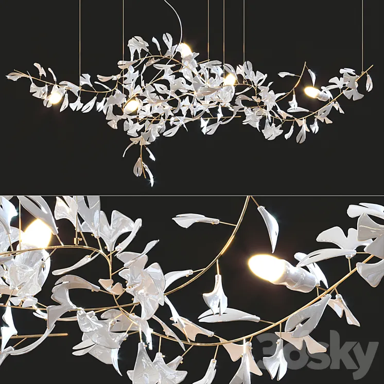 Andreea Braescu Ginkgo Chandelier 3D Model Free