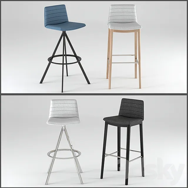 Andreu World Flex Stool 3D Model