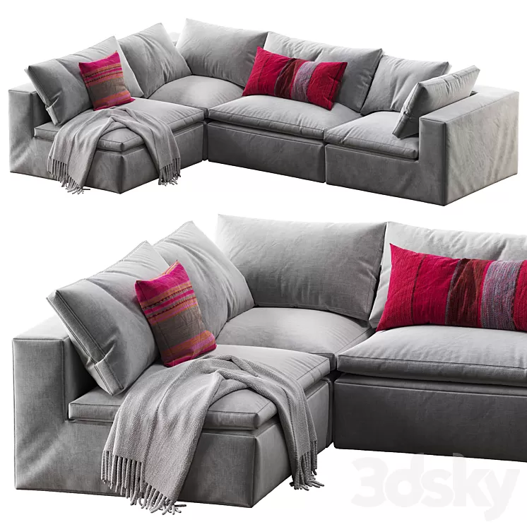 Andrew Martin – Truman Junior Gray Linen 3D Model