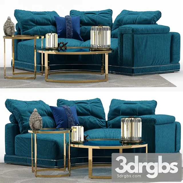 Andrew Sofa By Fendi Section B 3D Model Download