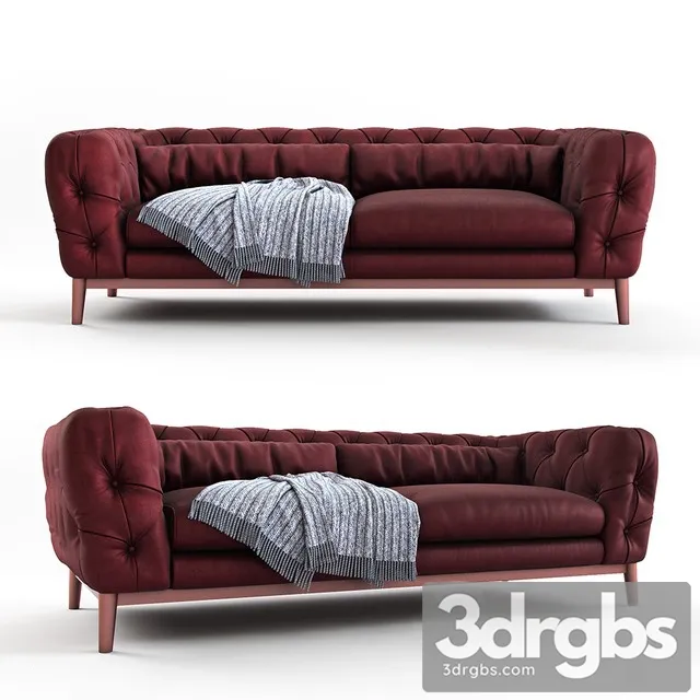 Andros Wingback Tom Dixon Sofa 3D Model Free