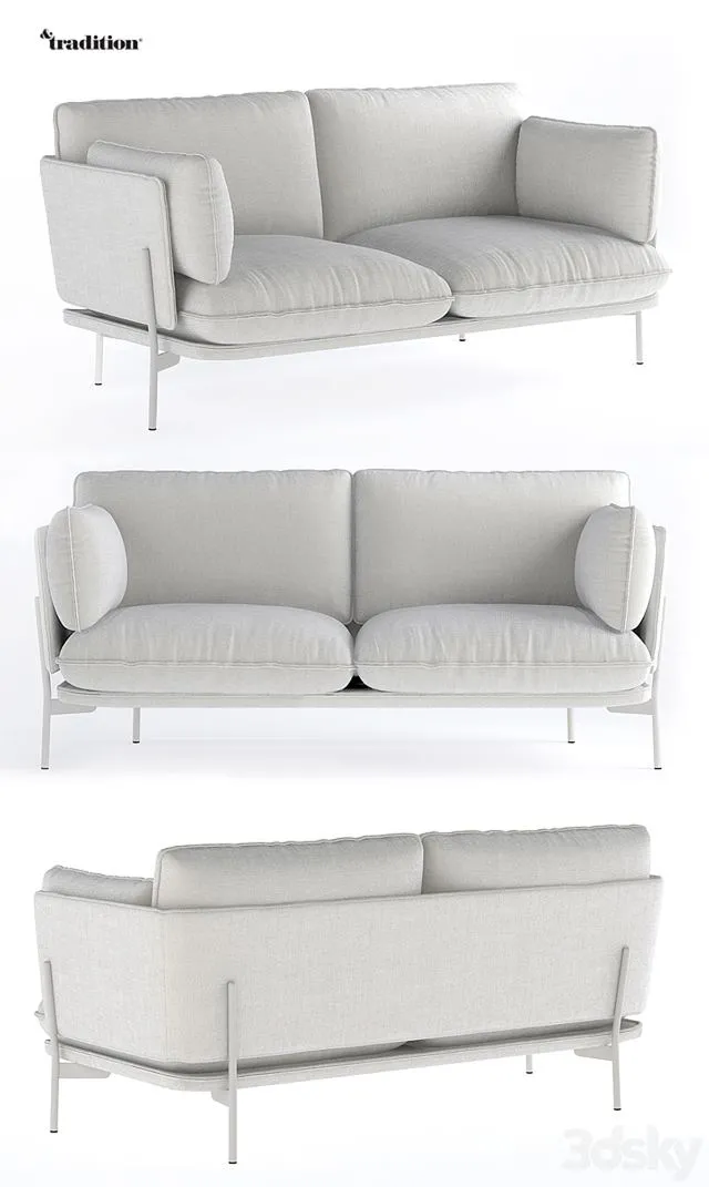 Andtradition cloud 2 Seater sofa 3D Model