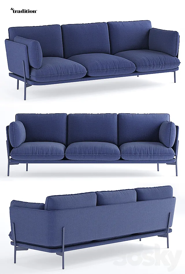 Andtradition cloud 3 Seater sofa 3D Model
