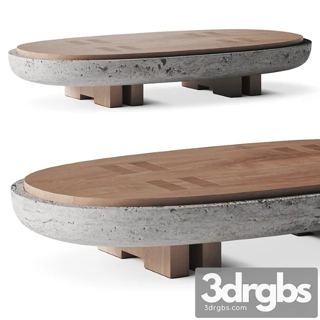 Andy Kerstens Rift Stone Coffee Table 3D Model Free