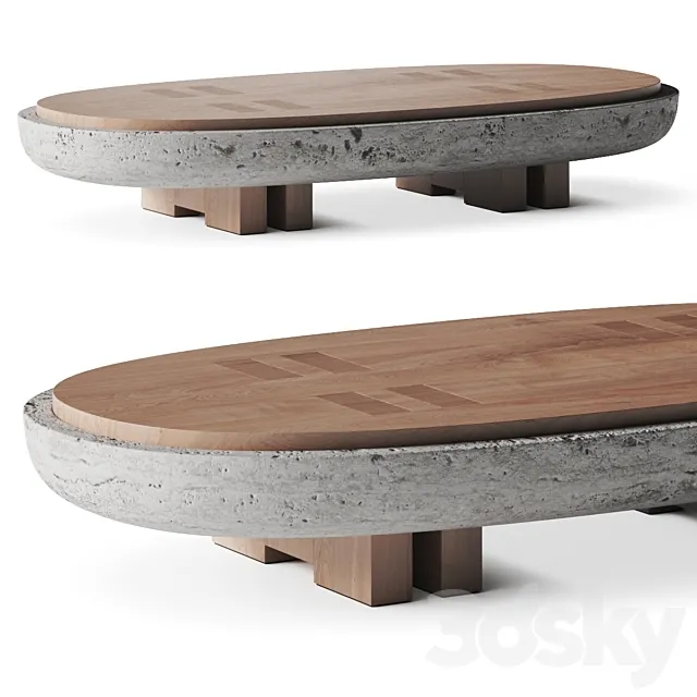 Andy Kerstens Rift Stone Coffee Table 3DModel
