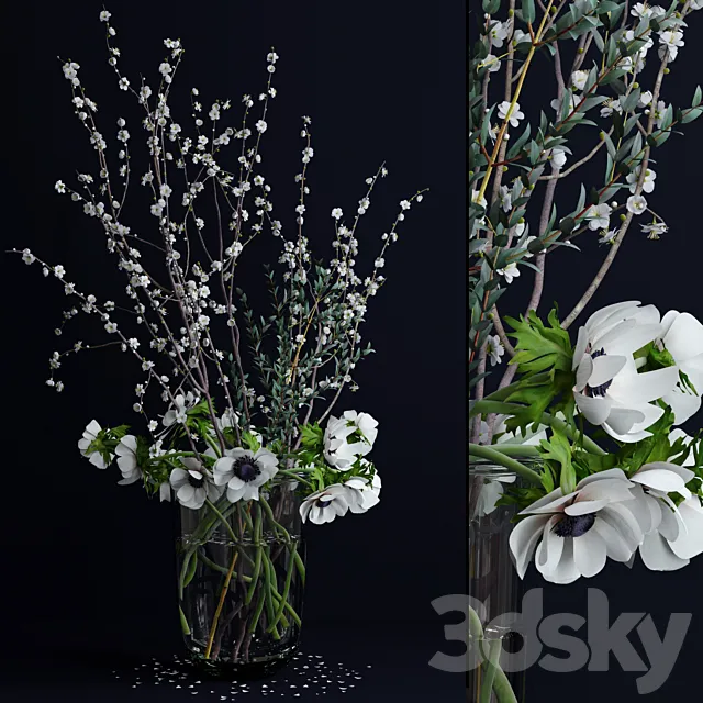 Anemones and branches 3DModel