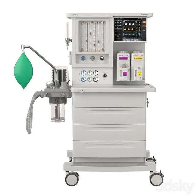 Anesthesia-respiratory apparatus WATO EX35 3D Model