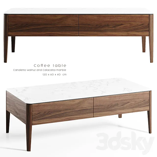 Angel Cerda - Coffee table 315-A3 3D Model