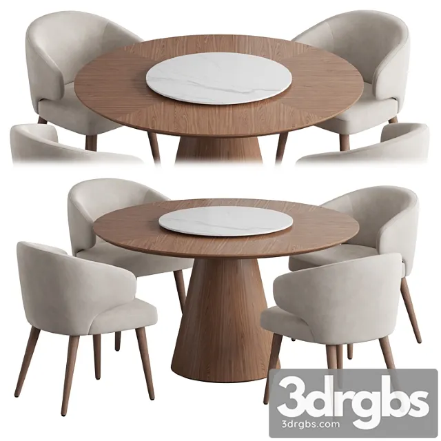 Angel Cerda Table Aston Chair 2 3D Model Download