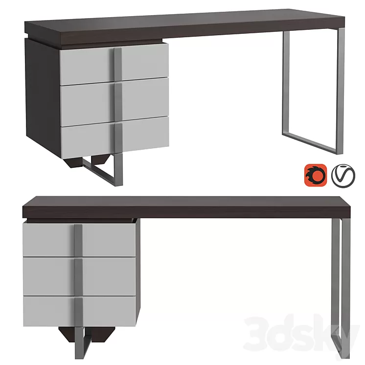 Angel Cerda writing desk CP1706-DK 3D Model