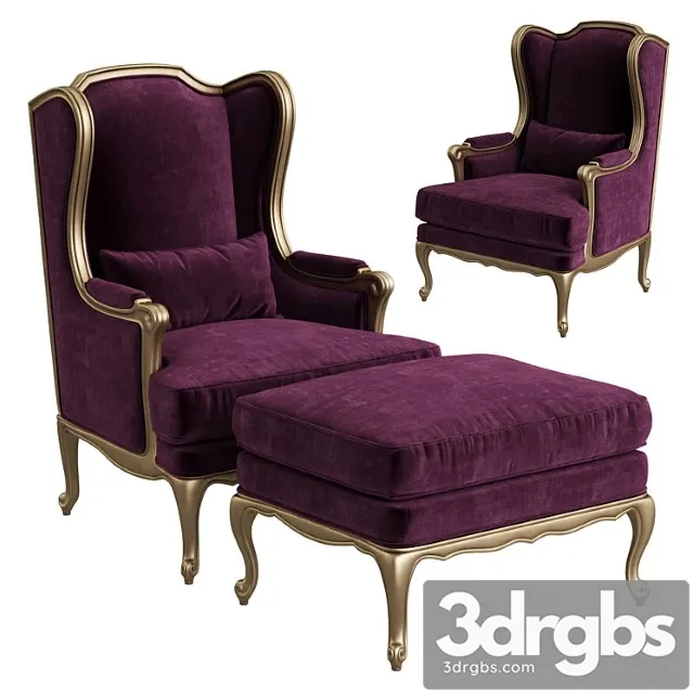 Angelo cappellini armchair art. 589 3D Model Free