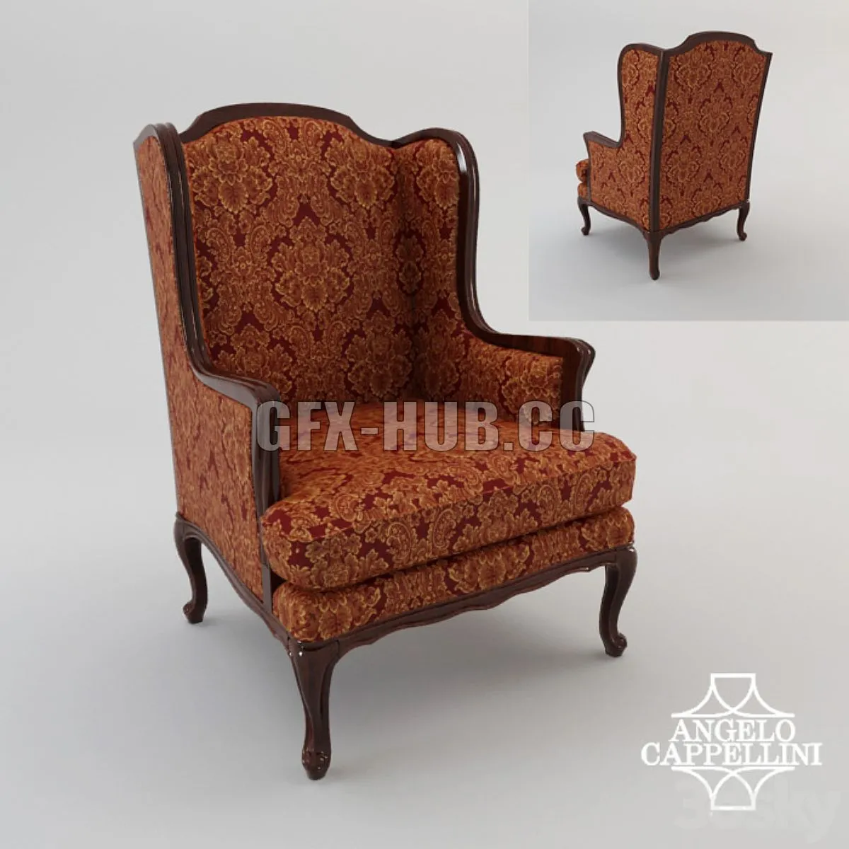 Angelo Cappellini classic armchair 3D Model