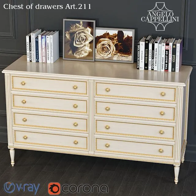 ANGELO CAPPELLINI commode Art 211 3D Model