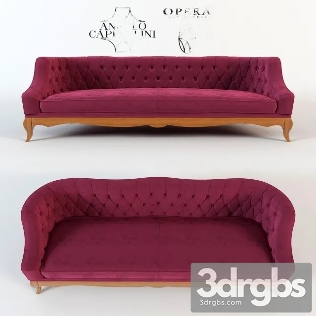Angelo Cappellini Margherita Classic Sofa 3D Model Free