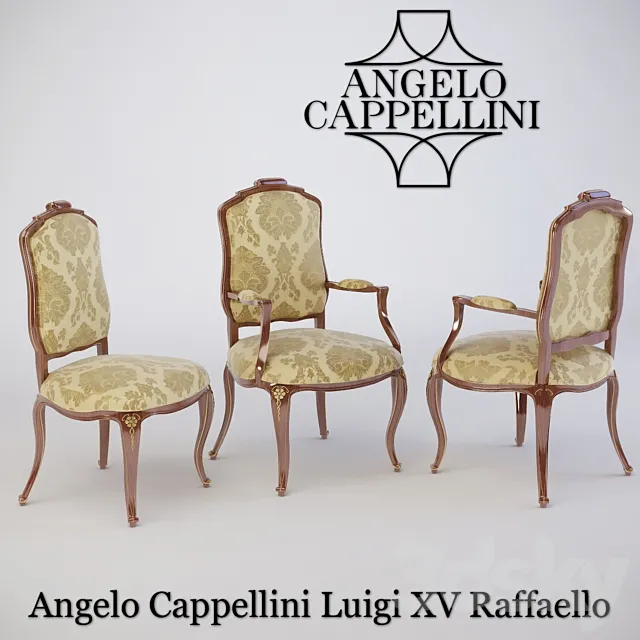 Angelo Cappellini Raffaello Chair & armchair 3D Model