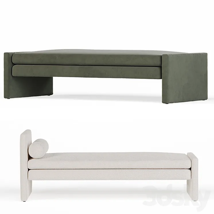 Angle Bench \Segment Daybed - TRNK 3D Model Free