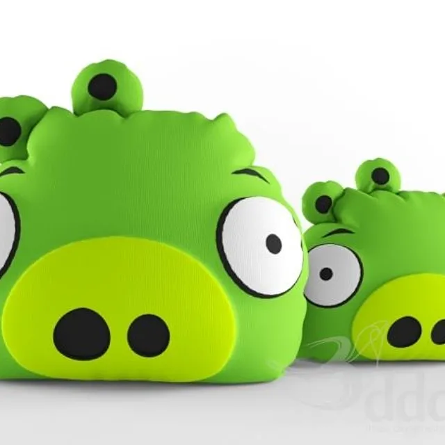 Angry Bird Pillow Green 3D Model