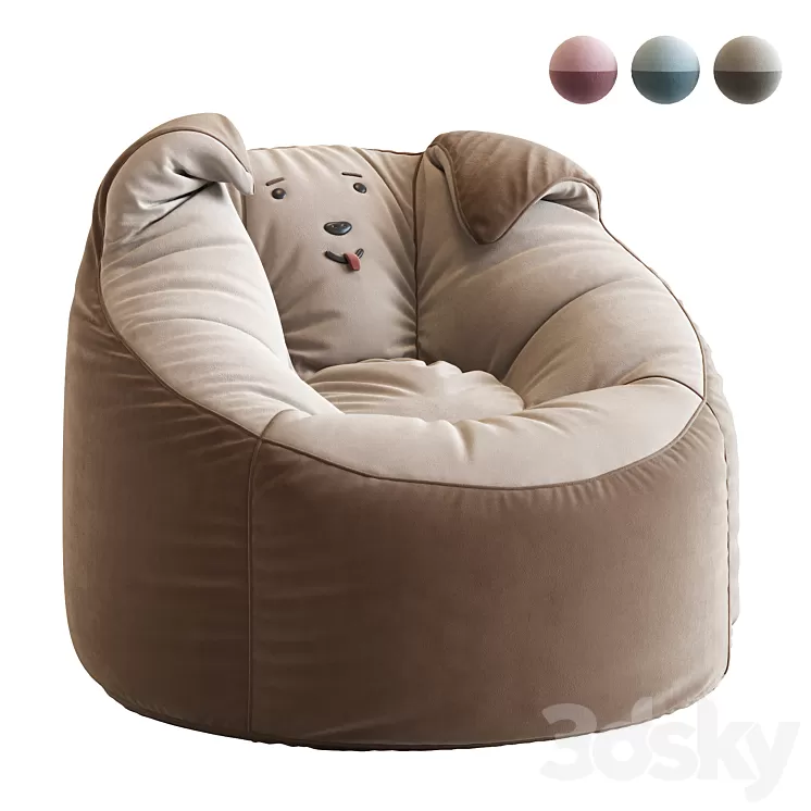 Animal Bean Bag Chairs 3D Model