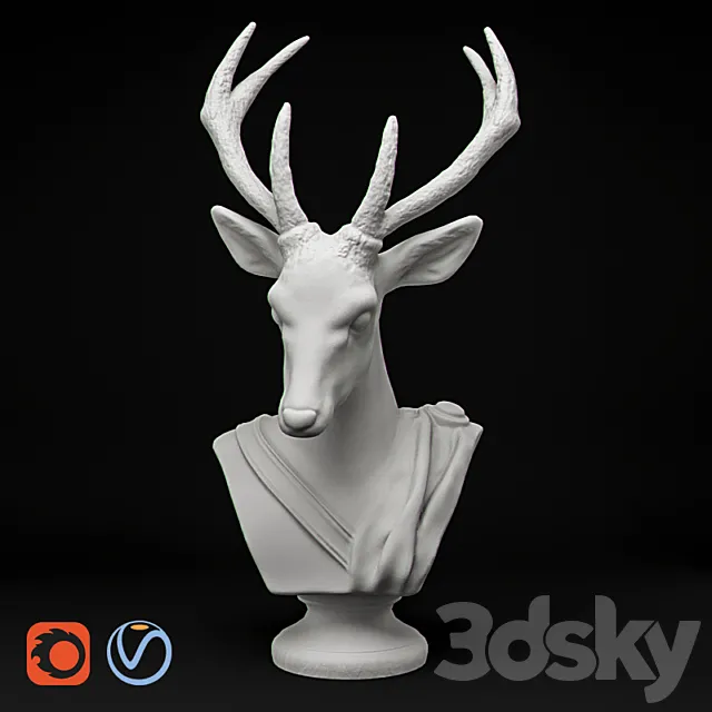 Animal Bust - Noble 3D Model