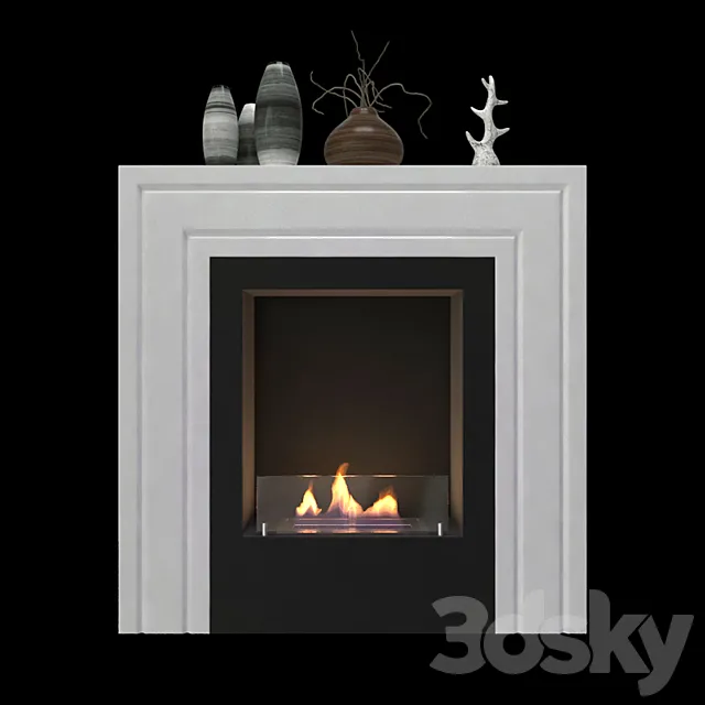 Animated bio fireplace Kristine 3DModel