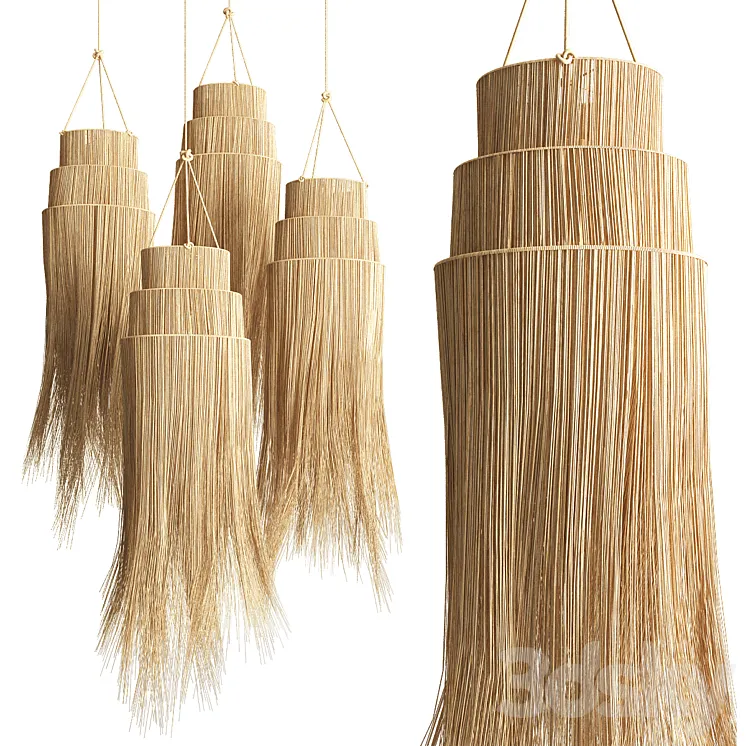 Anisha 3 Tier Alang Pendant 3D Model Free