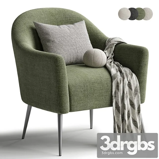 Annabelle Upholstered Armchair 13 3D Model Free