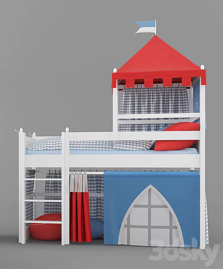 Annette Frank Ritterburg Bed 3D Model