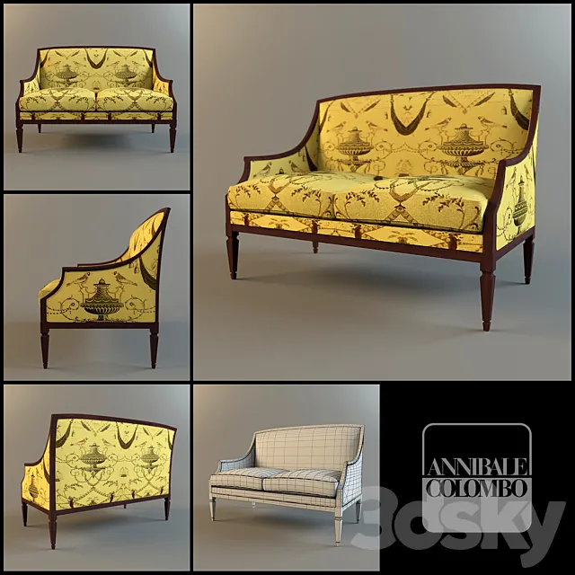 Annibale_Colombo (Time) _A_1087-2Seater_sofa 3D Model