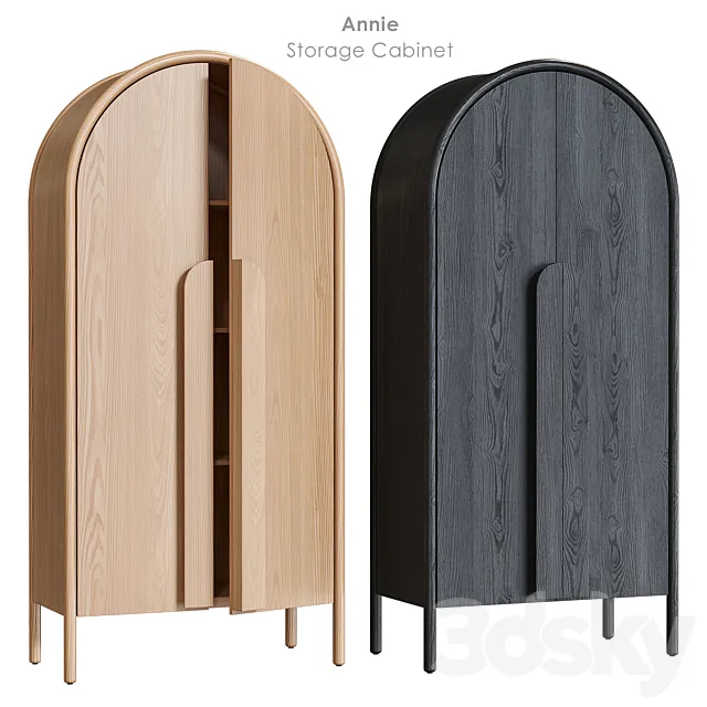Annie Natural Storage Cabinet 3DModel