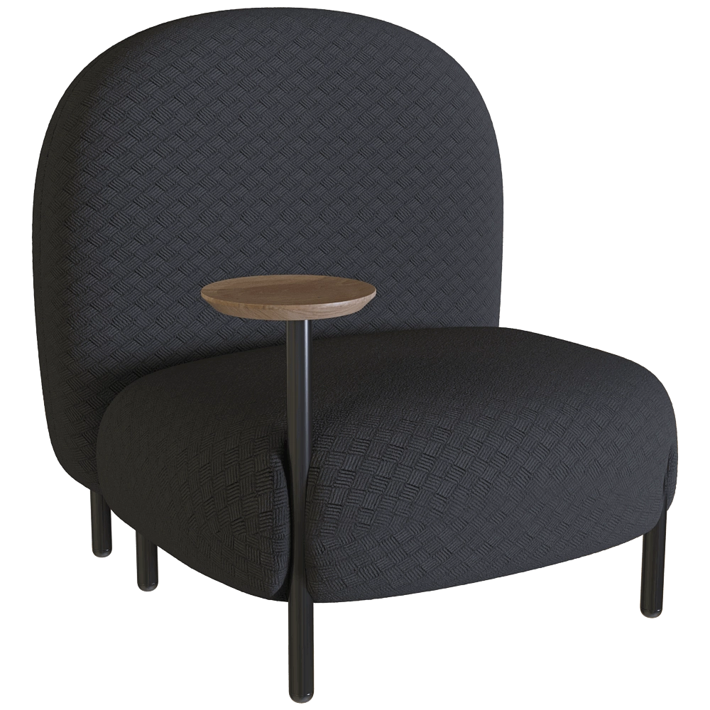 Annud - Lounge chair Balloon with integrated side table 3D Model