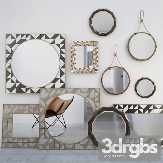 Anthropollogie Mirrors Set 3D Model Free