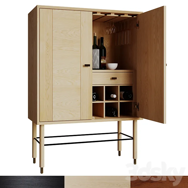 Anthropologie Avalene Bar Cabinet 3D Model Free