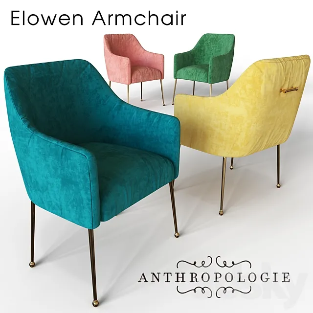 Anthropologie Elowen Armchair 3D Model