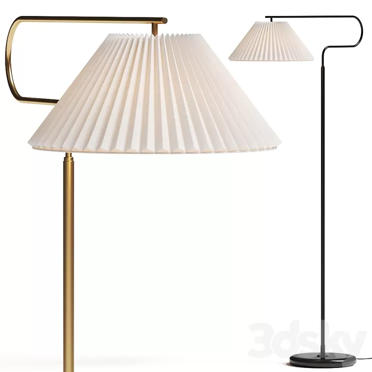 Anthropologie Harriet Pleated Floor Lamp 3D Model Free