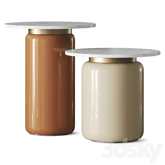 Anthropologie Infinity Glass Side Table 3DModel