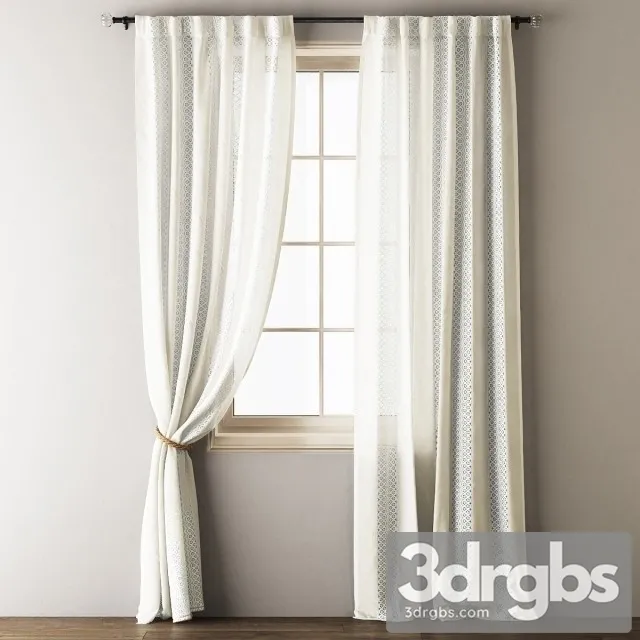 Anthropologie Lace Curtains 3D Model Free