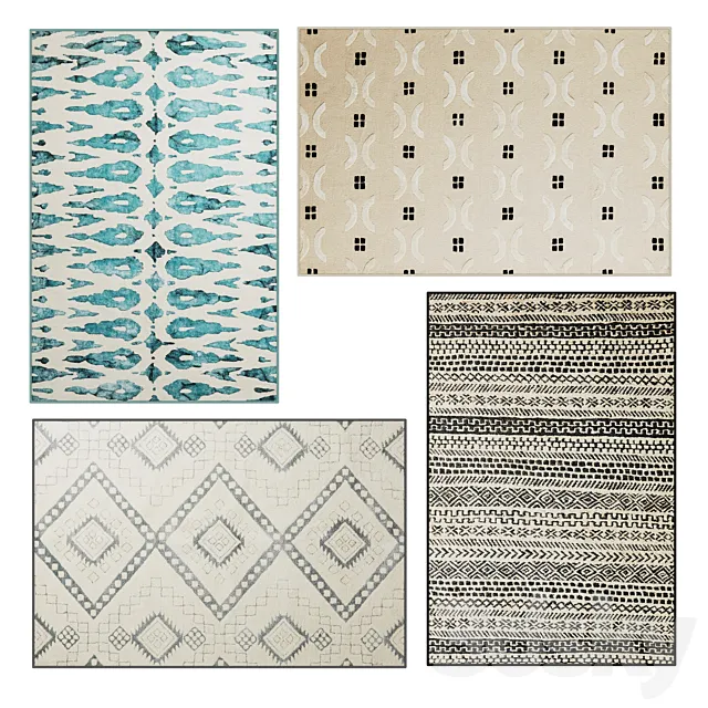 Anthropologie Rug set 1 3DModel