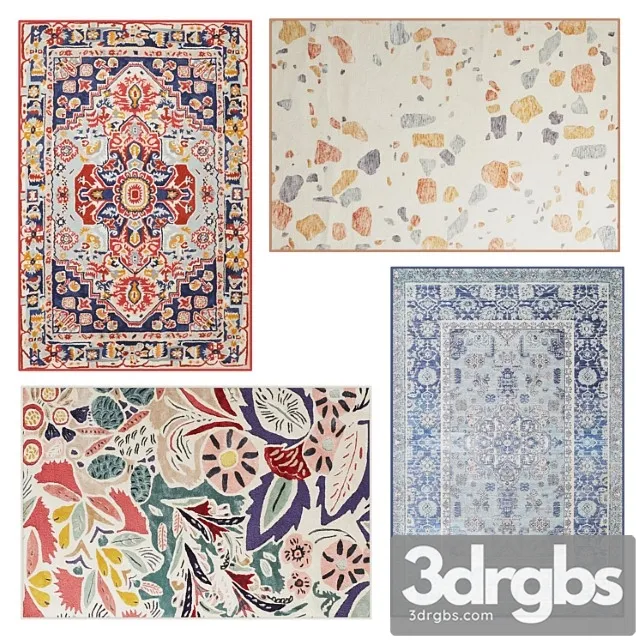 Anthropologie rug set 4 3D Model Free