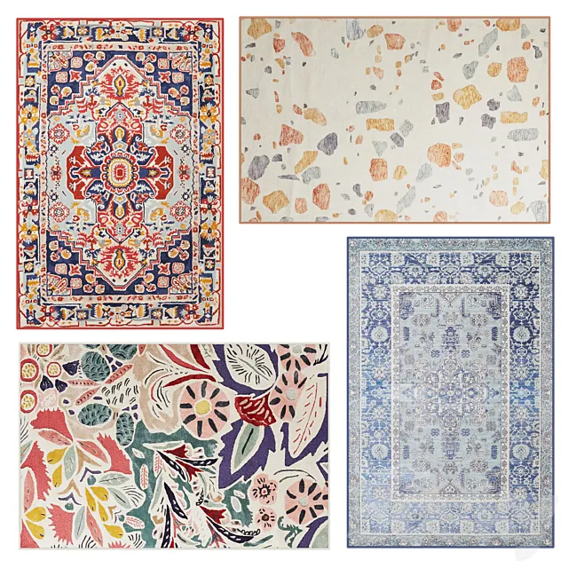 Anthropologie Rug set 4 3D Model