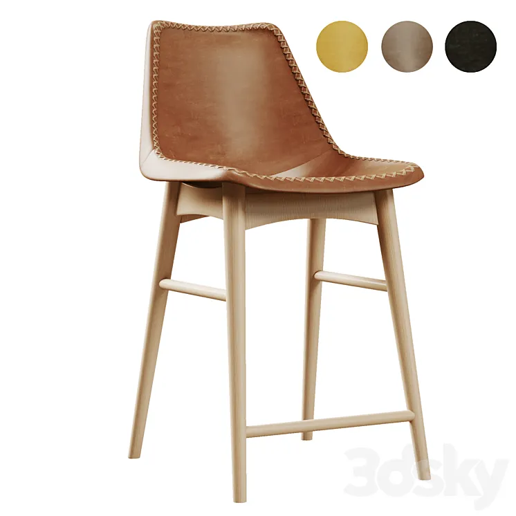 Anthropologie Rylie Counter Stool 3D Model Free