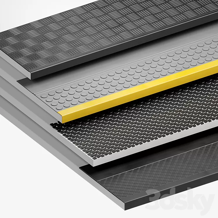 Anti-Slip Stair Mats 3D Model