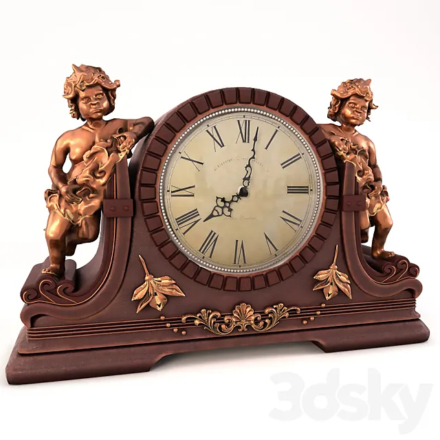 Antiquarian Table Clocks 3D Model