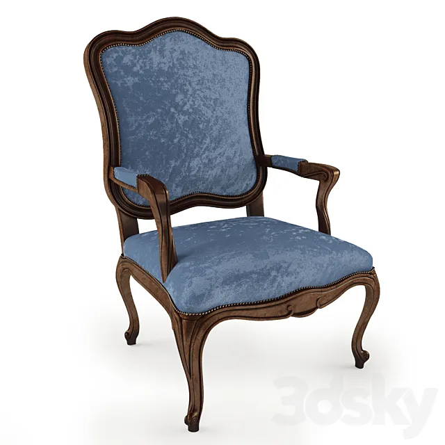 Antique Classic Bergère Armchair 3D Model
