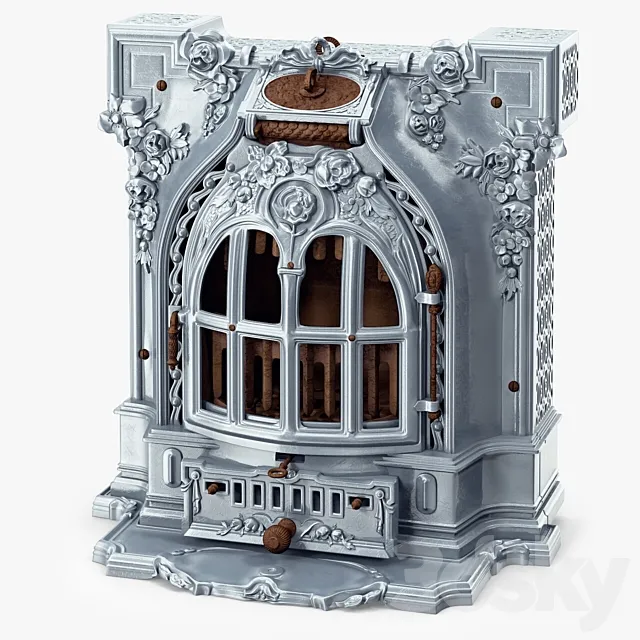 Antique Fireplace Lent Moyen Vif Salamandre Free Download