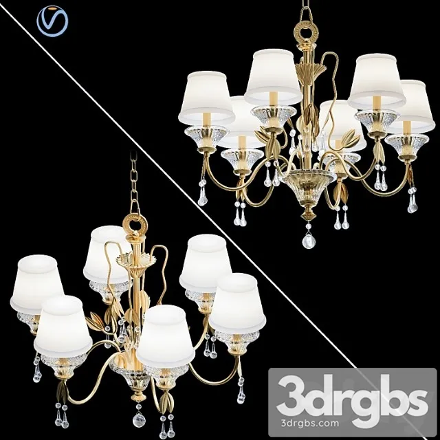 Antique gold chandeliers 3D Model Free