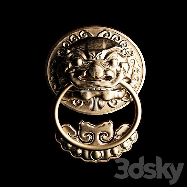 Antique lion head 3D Model